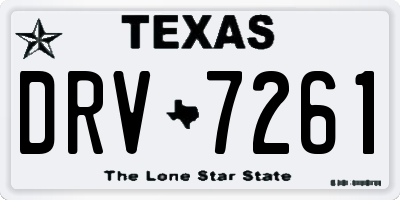 TX license plate DRV7261