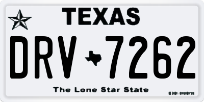 TX license plate DRV7262