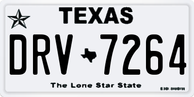 TX license plate DRV7264