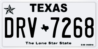 TX license plate DRV7268