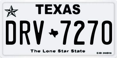 TX license plate DRV7270
