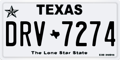 TX license plate DRV7274