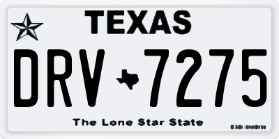 TX license plate DRV7275