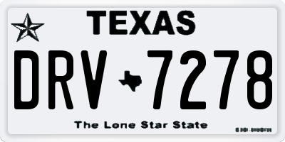 TX license plate DRV7278