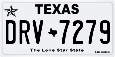 TX license plate DRV7279