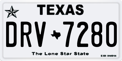 TX license plate DRV7280