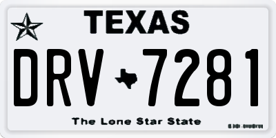TX license plate DRV7281