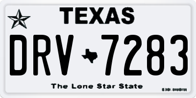 TX license plate DRV7283