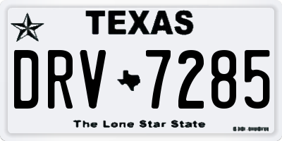 TX license plate DRV7285