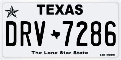 TX license plate DRV7286