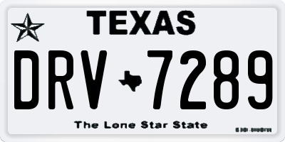 TX license plate DRV7289