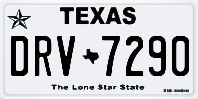 TX license plate DRV7290