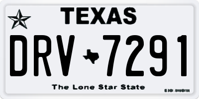 TX license plate DRV7291