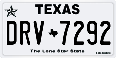 TX license plate DRV7292