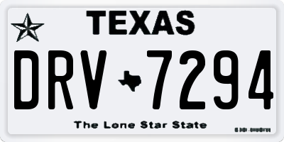 TX license plate DRV7294