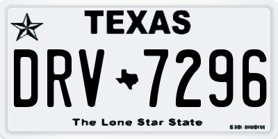 TX license plate DRV7296