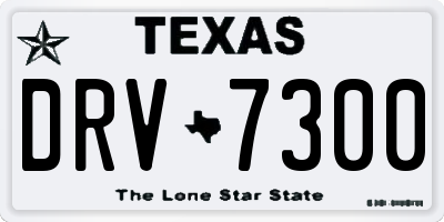 TX license plate DRV7300