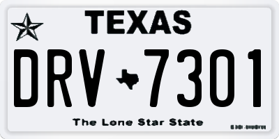 TX license plate DRV7301