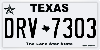 TX license plate DRV7303