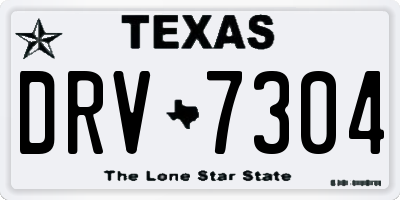 TX license plate DRV7304