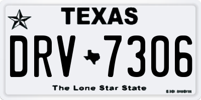 TX license plate DRV7306