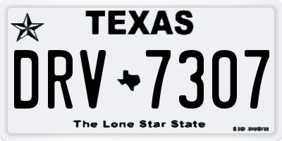 TX license plate DRV7307