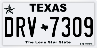 TX license plate DRV7309