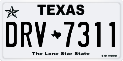 TX license plate DRV7311