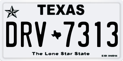 TX license plate DRV7313