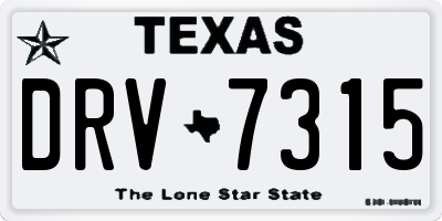 TX license plate DRV7315