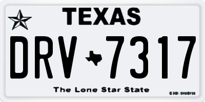 TX license plate DRV7317