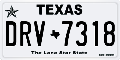 TX license plate DRV7318