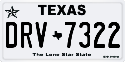 TX license plate DRV7322