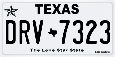 TX license plate DRV7323