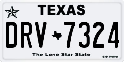 TX license plate DRV7324