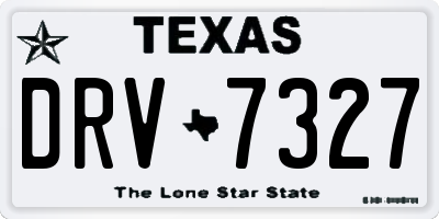 TX license plate DRV7327