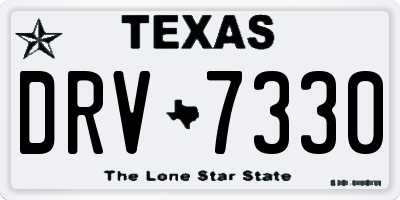 TX license plate DRV7330