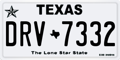 TX license plate DRV7332