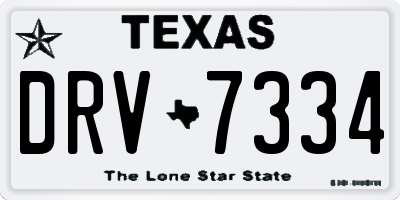 TX license plate DRV7334