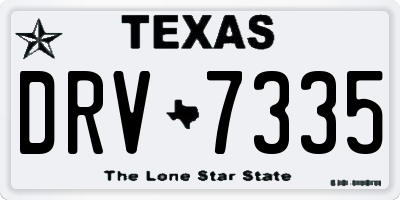 TX license plate DRV7335