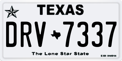 TX license plate DRV7337