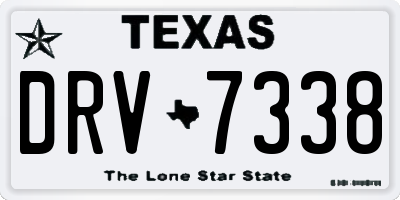 TX license plate DRV7338