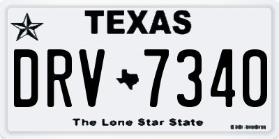 TX license plate DRV7340