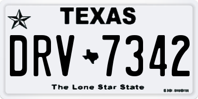 TX license plate DRV7342