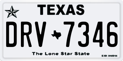 TX license plate DRV7346