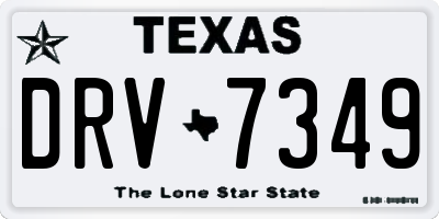 TX license plate DRV7349