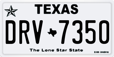 TX license plate DRV7350