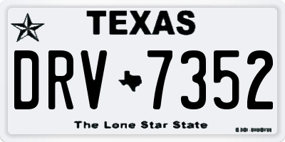 TX license plate DRV7352