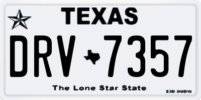 TX license plate DRV7357