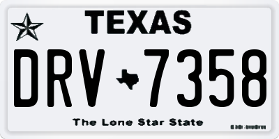 TX license plate DRV7358